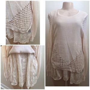 Anthropologie Ivory Sweater